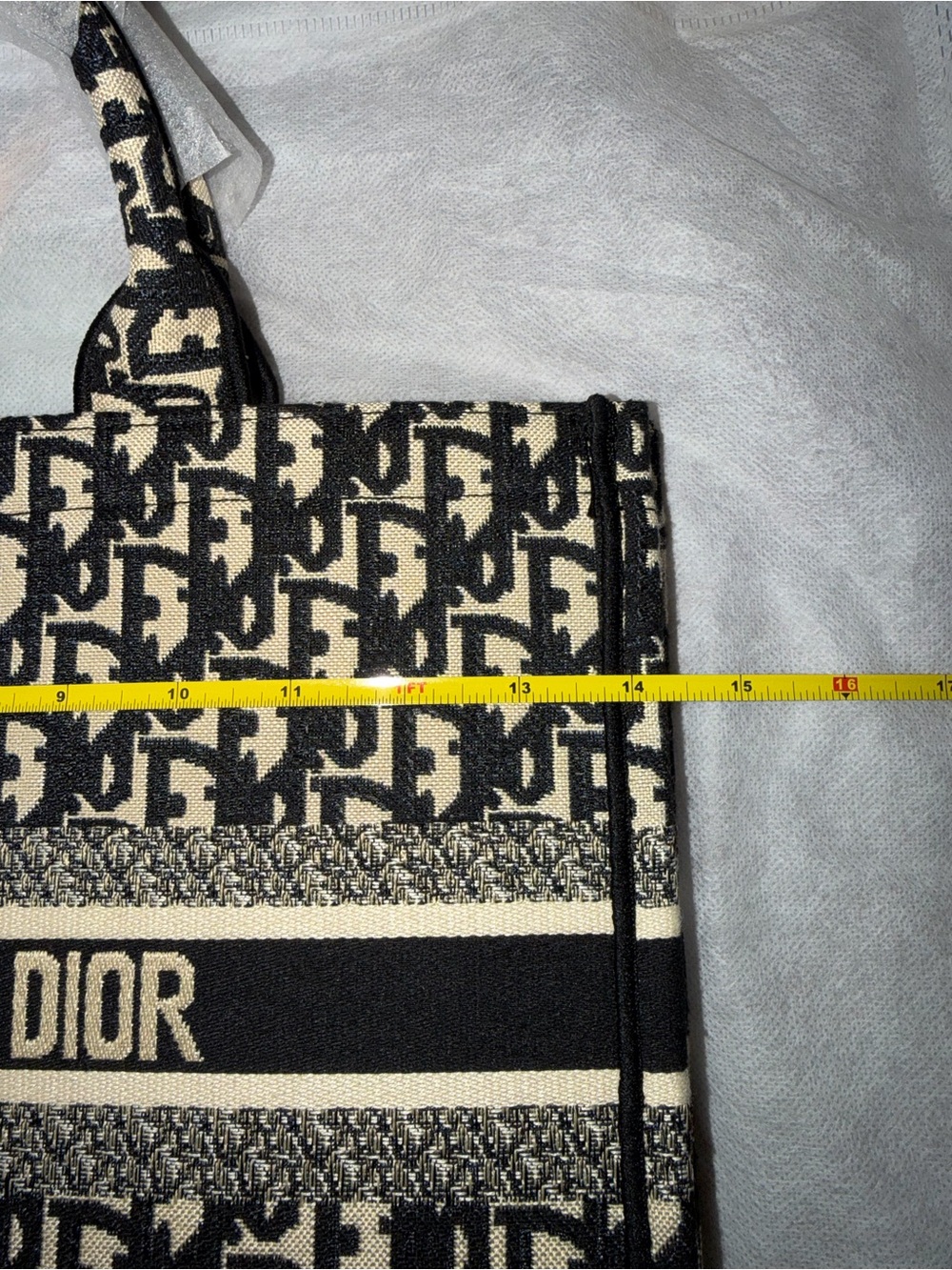 Medium canvas book tote black/cream NWT - Picture 8 of 10